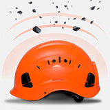 ▶ Casco de Seguridad Industrial con Gafas Casco Protector al aire Libre Ajustable para Escalada de Construcción/Black/A