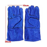 ▶ Guantes de Soldador Guantes de Seguridad Anti-Calor de Cuero no resbaladizo Guantes de Seguridad 14 '' (Color : Yellow)