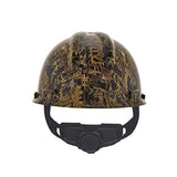 MSA 10204774 Hydro Dip V-Gard Gorra de seguridad con suspensión de trinquete Fas-Trac III | Carcasa de polietileno, correas de corona autoajustables – Tamaño estándar en camuflaje de campo de petróleo