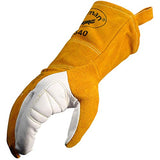▶Guantes de soldador y fundición, color dorado, M