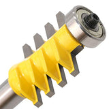 BROCA  Wolfride 1/2" Cuchillo de Espiga Biselado, Carril Reversible Dedo Bit Unión Cónica Tenon Fresas de Carpintero Para Trabajar la Madera Herramientas - Amarillo