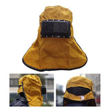▶Capucha Soldador de Cuero Lente Solar Cubierta de Tapa Solar Soldado de Cuero aliviar almejado Soldador de Casco de protección de protección de Seguridad