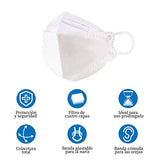 ▶ Mascarillas desechables  Set de 10 Cubrebocas Certificado KF94 Estilo Coreano. Máscara facial para adulto protección premium de 4 capas de filtración y proteccion contra particulas. Ajustador nasal oculto.