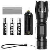 🔦 Linterna LED Luz UV y Blanco 2 en 1,AveDistante Linterna Ultravioleta Linterna Tácticas con Funcion de Agrandar y Enfocar 4 Modos para Lluminación Detectar Orina de Mascotas,Ciclismo,Camping, Flashlight 1000 Lúmenes Incluida AAA Batería