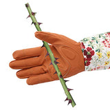 ▶ Guantes de jardinería profesionales de manga larga para mujer, guantes de jardín (marrón)