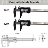 Electrónica Digital Calibrador de Pantalla 6’’ LCD Metric Conversion Entre 6 Inches y 150mm,Calibrador Impermeable Digital Abrazaderas