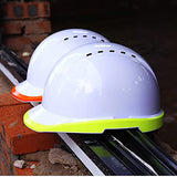 ▶ Casco de Seguridad Industrial, Casco Anticolisión Transpirable ABS, Casco de Protección Industrial para Obra con Tiras Reflectantes, para Alimentación/Construcción/Túnel