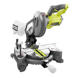 ▶ RYOBI  18 voltios ONE+ inalámbrico 7-1/4 pulgadas. Sierra ingletadora compuesta (solo herramienta) con hoja