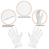 Paxcoo 6 pares de guantes XL de algodón blanco para manos secas hidratantes cosméticos Eczema mano spa y joyería de monedas inspección