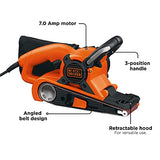 Lijadora de banda de 7 amperios, 7,6 cm x 53 cm con saco para polvo de tela Black & Decker DS321 Dragster