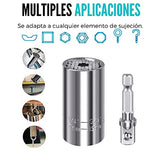 ▶ Universal Dado Llave Ajustable Juego Vaso, Dado Universal, Juego De Adaptadores Multifuncional, Set Universal Adaptador Enchufe Gator Grip Llaves Vaso 7 – 19 mm Ajustable