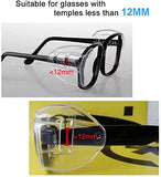 ▶ Pares Protectores Antideslizantes Laterales de Gafas de Ojo,Seguridad Protector Flexible Transparente Se Adapta a Anteojos Medianos Pequeños Agregue Más Protección a Gafas de Seguridad