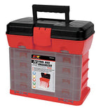 ▶ Caja de herramientas con sistema de estantes de plástico W54042 con 4 organizadores
