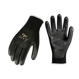 ▶ Guantes de jardinería  y Guantes Trabajo Ligero (Negro, Tamaño 7/S, PU2103)
