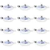 Quzzil Ventosa con tornillo roscado ventosa con tapa PVC tornillo de mesa ventosas diámetro 4 cm, azul transparente (12)