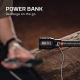 NEBO DAVINCI 12000, recargable por USB, linterna de 12.000 lúmenes con zoom 2x, 5 modos de luz, impermeable (IP67) y banco de energía, linterna brillante para EDC, caza, camping