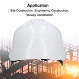 ▶ Casco de Ventilación ABS Blanco Casco de Trabajo con Tapa Protectora Ventilada para Ingeniería de Obras Construcción de Ferrocarriles