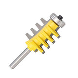 Bestgle 1/4" Caña Fresa para Cono Tenon Fresas de Carpintero para Trabajar la Madera Herramientas de Cola Router Shank ferrocarril