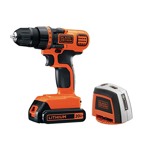 Taladro inalámbrico 20V MAX* y Nivel Láser 360° LD120L-B3 BLACK+DECKER