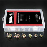 💢  Hilitchi 72 piezas tipo banda de resorte de acción de combustible/silicona abrazadera de tubo de manguera de vacío de baja presión (10 x 7 mm, 10 mm, 11 mm, 14 mm, 16 mm, 17 mm)