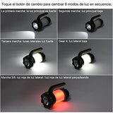 Linterna recargable para linterna de camping, 6 modos, banco de energía de 3600 mAh, gancho de colgar de dos vías, perfecto para acampar, caminar, recreaciones al aire libre, cable de carga USB incluido