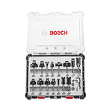 ▶ BOSCH Juego de brocas fresadoras Mezclado vástago de 1/4" BOSCH, 15pz. BOSCH