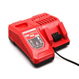 ▶ Lilocaja Cargador de batería multivoltaje M12 y M18 de repuesto para Milwaukee Rapid Charger 48-59-1812, compatible con Milwaukee M12 12V y M18 18V batería de iones de litio 48-11-2420 48-11-2401 48-11-1840