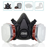 ▶ Media máscara Cubierta reutilizable de media cara, respirador de medio polvo con filtros reemplazables y reutilizables, cubierta facial de pintura para pintura, pulido a máquina, soldadura y otra protección de trabajo (mediano)..