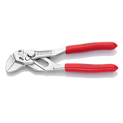 ▶ KNIPEX  Mini Tenaza Llave para Tuercas y Tenaza en Una Sola Herramienta Cromado Recubiertos de Plástico, 125 mm