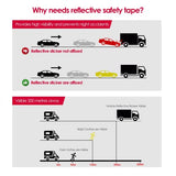 ▶ Cinta reflectante blanca y plateada de 2 x 50 pies DOT-C2 para exteriores, impermeable, para la visibilidad, cinta de seguridad autoadhesiva para remolque, cintas reflectantes de advertencia para coches, ropa, bicicletas, cascos, motocicletas