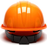 ▶ Casco de seguridad con carraca de 6 puntos, color naranja