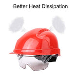 LAJS Casco de protección de Seguridad, Gorro de Seguridad con absorción de Impactos para Evitar el Impacto de la Niebla, los arañazos y los Rayos UV para el Trabajador(6.00 * 6.00 * 4.00cm-Rojo)