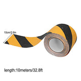 ▶ Cinta de Peligro Ultra adhesiva, Negra Y Amarilla, Cinta de Peligro de Advertencia de Seguridad para el Piso, Autobuses de 3 3.9 Pulgadas X 32.8 Pies, Escalones, Rampas, Escaleras contra Incendios, Esc