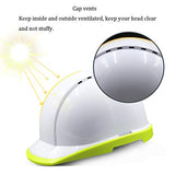 ▶ Casco de Seguridad Industrial, Casco Anticolisión Transpirable ABS, Casco de Protección Industrial para Obra con Tiras Reflectantes, para Alimentación/Construcción/Túnel