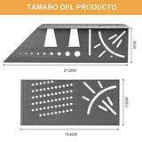 Herramientas Carpintería  GMK Regla multifunción para carpintería, Plásticoherramientas Carpinteria ABS, Herramienta de medición de ángulo 3D, 45 Grados, 90 Grados (Gris)