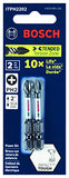 Bosch ITPH2202 2pieza(s) broca Impact ToughTM 2 pulgadas. Phillips® #2 puntas de potencia