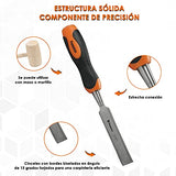 FUMETAX Juego de Cinceles de Madera 4 piezas Cr-V Construcción para Carpintería Talla PVC Mango de Alto Impacto SW-813011