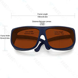 ▶ Gafas de seguridad láser profesionales para 405nm, 450nm, 532nm, 808nm, 980nm, 1064nm, 1080nm, 1100nm Laser