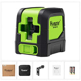 Huepar Nivel Láser Autonivelante Verde Líneas Láser DIY Cross Line Laser Transversales Horizontales y Verticales Estándar, laser level Incluye Base Giratoria Magnética, Objetivo Láser 2xAA baterias-9011G