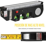 Nivelador láser de línea, Medidor Láser Multipropósito + Cinta Métrica de 2,5 m, nivelador laser fácil uso para aplicar en techo/piso/pared nivel laser (negro)