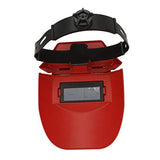 Casco de soldador, aislamiento térmico de máscara de soldadura fotoeléctrica para trabajos de soldadura(naranja)