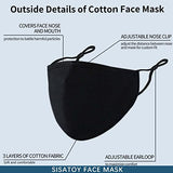 SISATOY Mascarillas de tela para hombres y mujeres, lavables, reutilizables y ajustables con alambre de nariz y fliter, 6 máscaras antipolvo para exteriores con lazo para las orejas