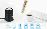▶ Power Strip Torre de Regleta Enchufe de Energía USB Multifuncional con 4 Puertos de Carga