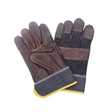 ▶ Guantes de soldador de cuero duradero resistente al fuego Guantes de soldador de cuero Guantes de seguridad Guantes de seguridad for soldadura Herramientas manuales de trabajo Gu