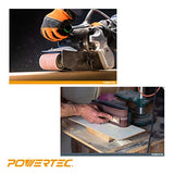 ▶ Correas de lijado de óxido de aluminio de grano 80, papel de lija de alta calidad para lijadora de banda portátil, paquete de 10 POWERTEC