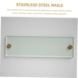 🔩 Mobestech 24 Piezas De Acero Inoxidable Clavos Publicitarios Soporte De Letrero Soporte De Vidrio Tornillos Blancos Soportes De Letrero Tornillos De Separación Soportes De Separador De