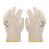 ▶ Guantes de Soldador con Aislamiento térmico Protección de Alta Temperatura Protección Laboral Guantes Cortos de Cuero