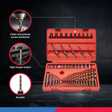 Extractor de tornillos NEIKO 04202A | Extractor de pernos rotos (55 piezas) | Extractores de estrías múltiples, pasadores, espirales y tuercas | De 5/64" a 1/2" | Extracción de tornillos, espárragos, accesorios y orejetas pelados