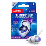 Alpine SleepDeep Tapones de Oídos para Dormir. Tapones de Dormir Ovalados 3D con Gel Supresor de Ruido. Filtros Suaves para Dormir de Lado. Reducen el Sonido de los Ronquidos. 1 Par Reutilizable
