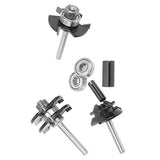 ▶ Broca fresadora de enrutador de inglete de bloqueo de aleación  3 dientes en forma de T juego de brocas de enrutador de madera herramienta de carpintería para recortar